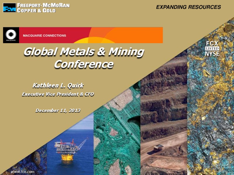 Global MetalsAndMining Conference – Freeport-Mcmoran Inc. – slide 1