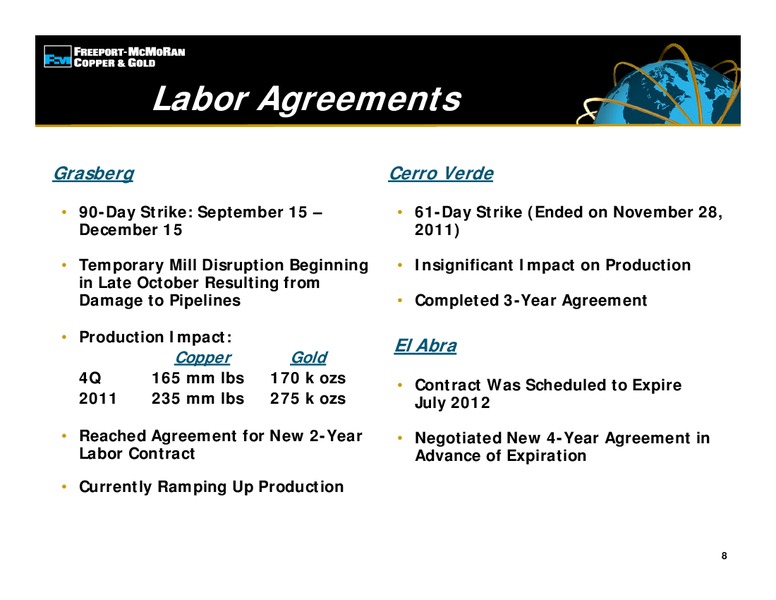 4th Quarter 2011 Earnings Conference Call – Freeport-Mcmoran Inc. – slide 7