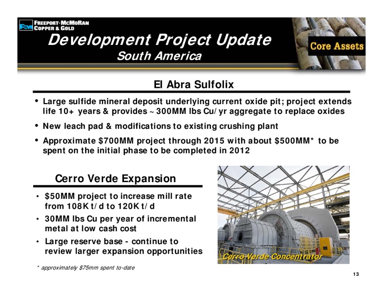4th Quarter 2009 Earnings Conference Call – Freeport-Mcmoran Inc. – slide 12