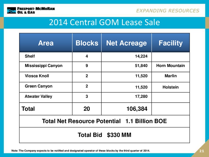 HOWARD WEIL ENERGY CONFERENCE – Freeport-Mcmoran Inc. – slide 20