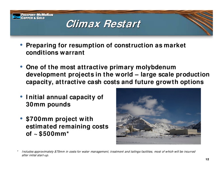 1st Quarter 2010 Earnings Conference – Freeport-Mcmoran Inc. – slide 11