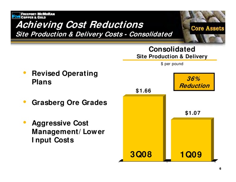 1st Quarter 2009 Earnings Conference Call – Freeport-Mcmoran Inc. – slide 5