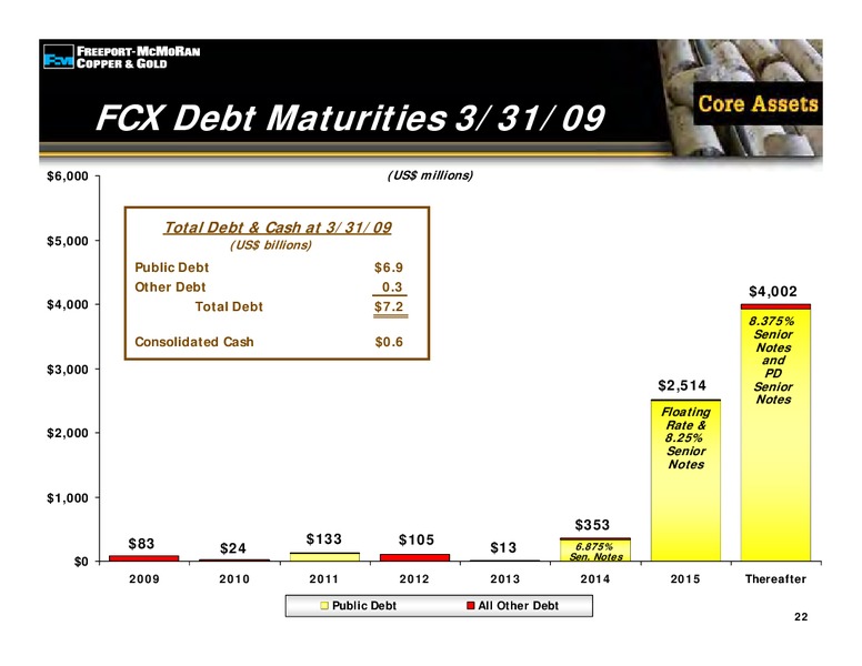 1st Quarter 2009 Earnings Conference Call – Freeport-Mcmoran Inc. – slide 21