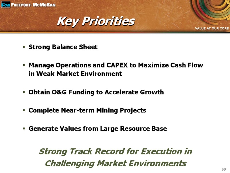 1Q 2015 EARNINGS CONFERENCE CALL – Freeport-Mcmoran Inc. – slide 32