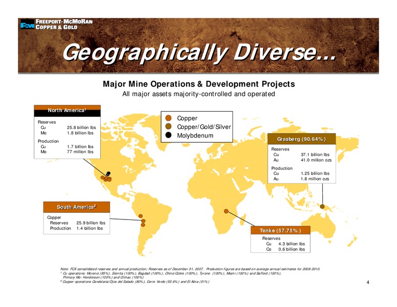 2008 Global Metals Mining & Steel Conference – Freeport-Mcmoran Inc. – slide 3
