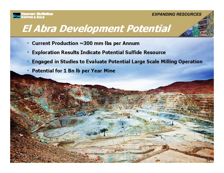 Management Presentations – Freeport-Mcmoran Inc. – slide 53
