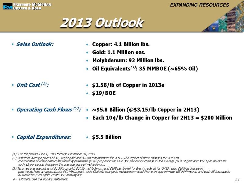 EXPANDING RESOURCES CEO Energy Power Conference – Freeport-Mcmoran Inc. – slide 23