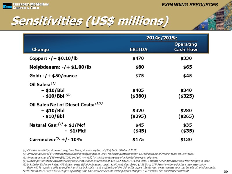 EXPANDING RESOURCES CEO Energy Power Conference – Freeport-Mcmoran Inc. – slide 29
