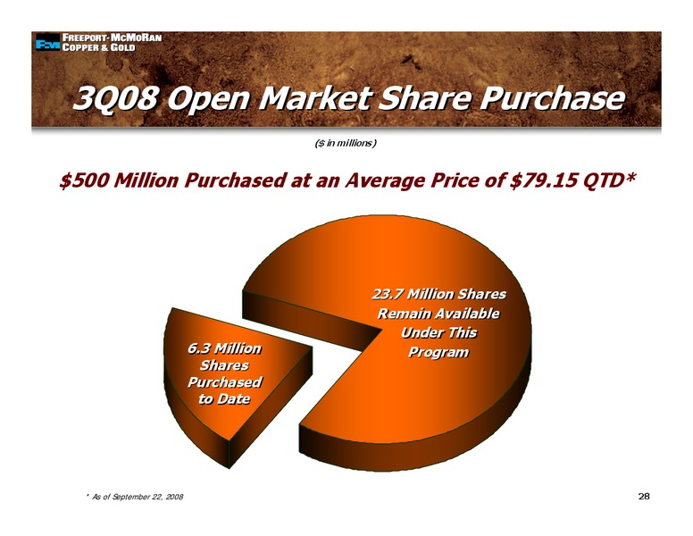 2008 GLOBAL STEEL AND MINING CONFERENCE – Freeport-Mcmoran Inc. – slide 27