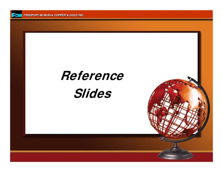 3rd Quarter 2007 Earnings Conference Call – Freeport-Mcmoran Inc. – slide 26
