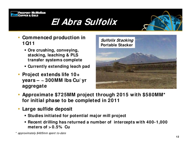 AsiaUSA Forum 2011 – Freeport-Mcmoran Inc. – slide 11