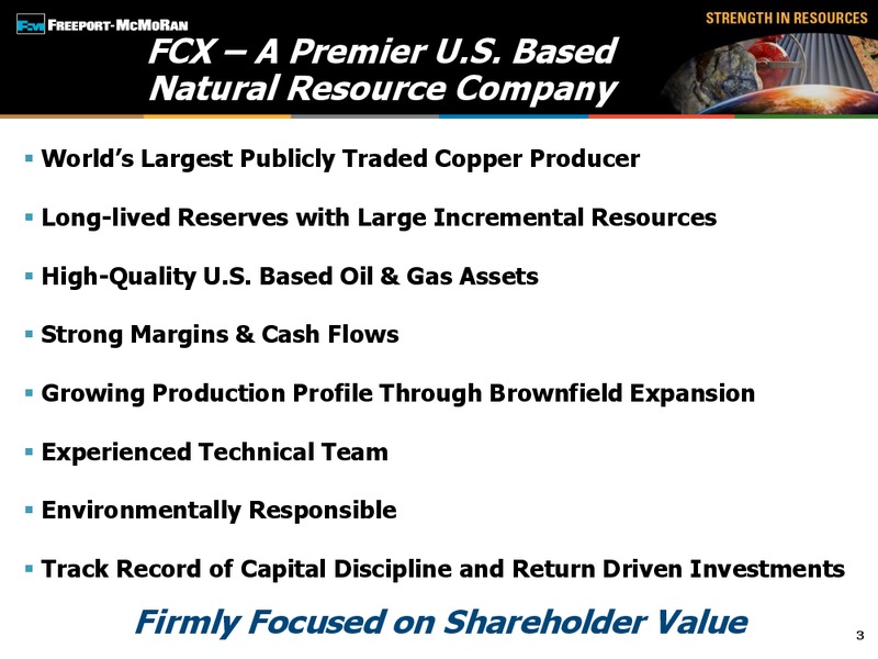 Global Metals & Mining Steel Conference – Freeport-Mcmoran Inc. – slide 2