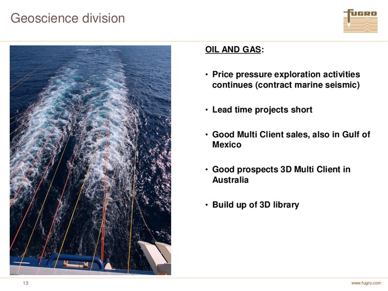 ANNUAL FIGURES 2010 – FUGRO – slide 13