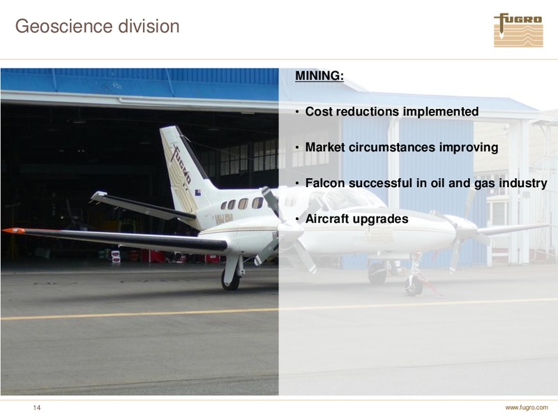 ANNUAL FIGURES 2010 – FUGRO – slide 14