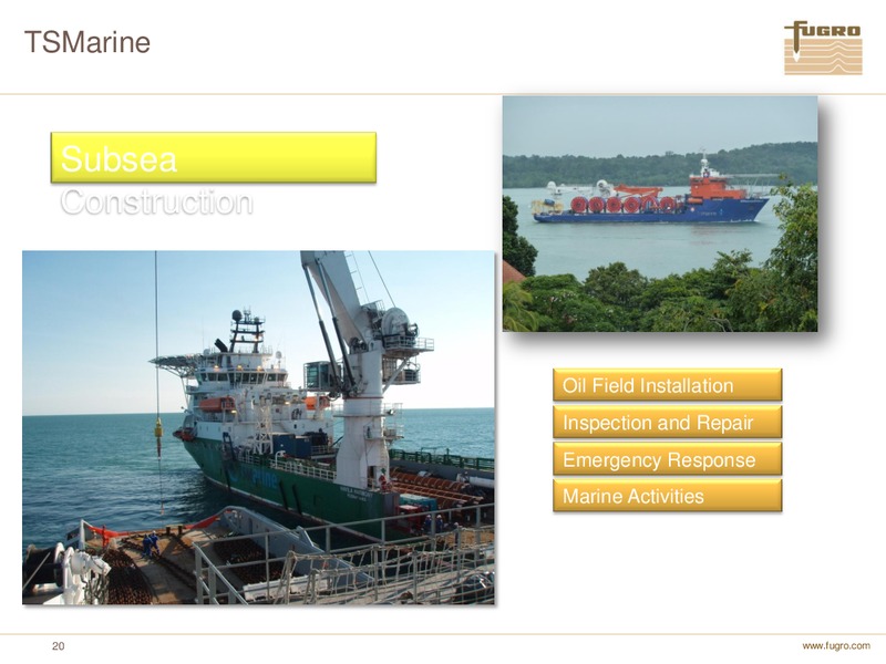 ANNUAL FIGURES 2010 – FUGRO – slide 20