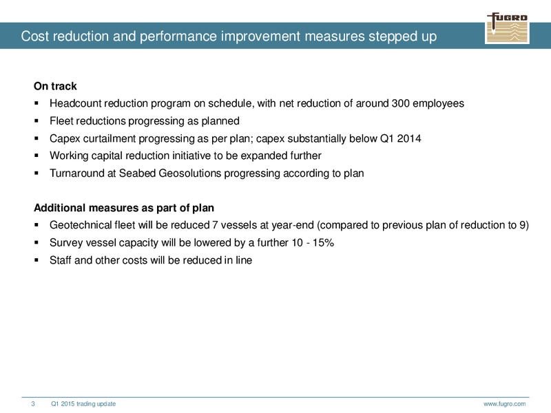 Q1 TRADING UPDATE – FUGRO – slide 3