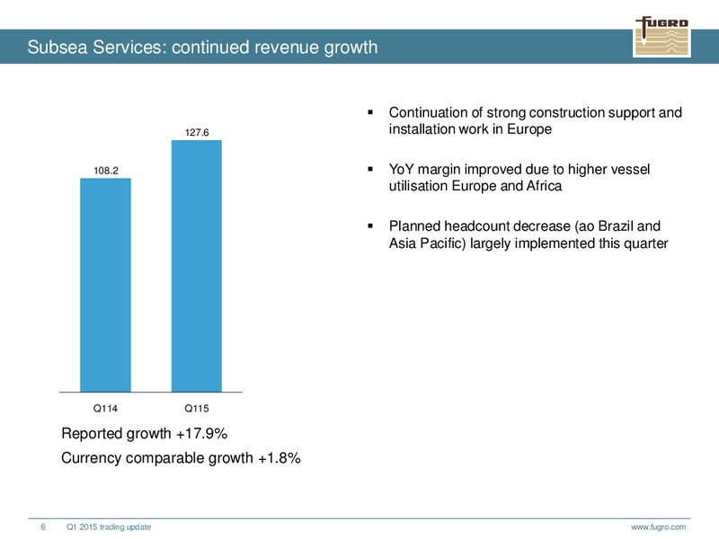 Q1 TRADING UPDATE – FUGRO – slide 6