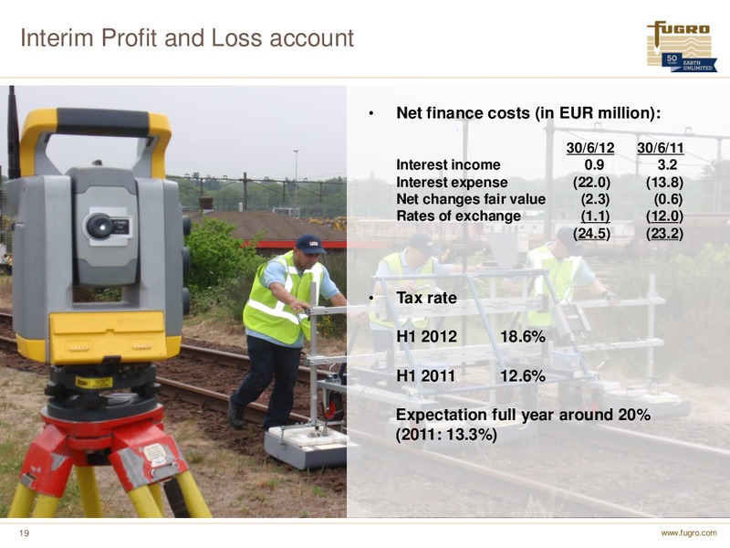 H1 2012 EARNINGS CALL – FUGRO – slide 19