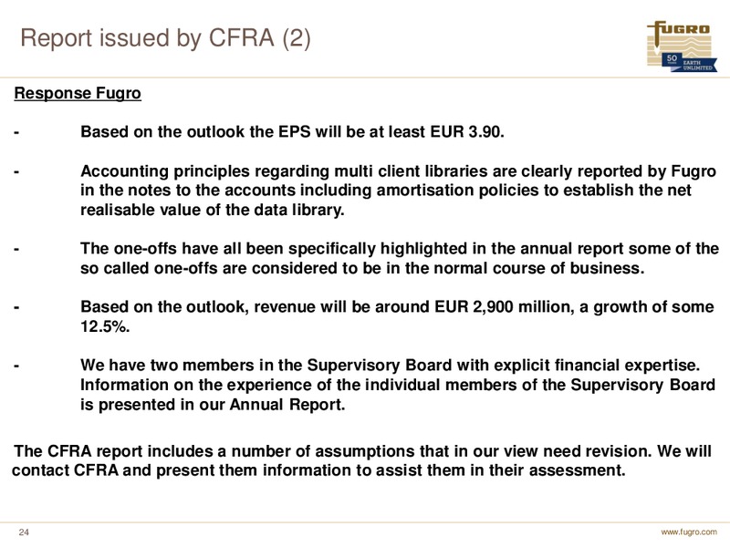 H1 2012 EARNINGS CALL – FUGRO – slide 24