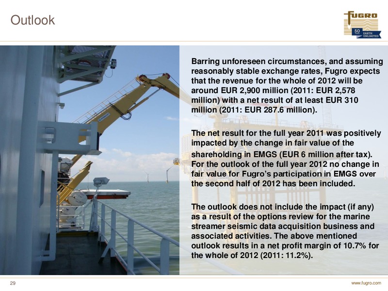 H1 2012 EARNINGS CALL – FUGRO – slide 29