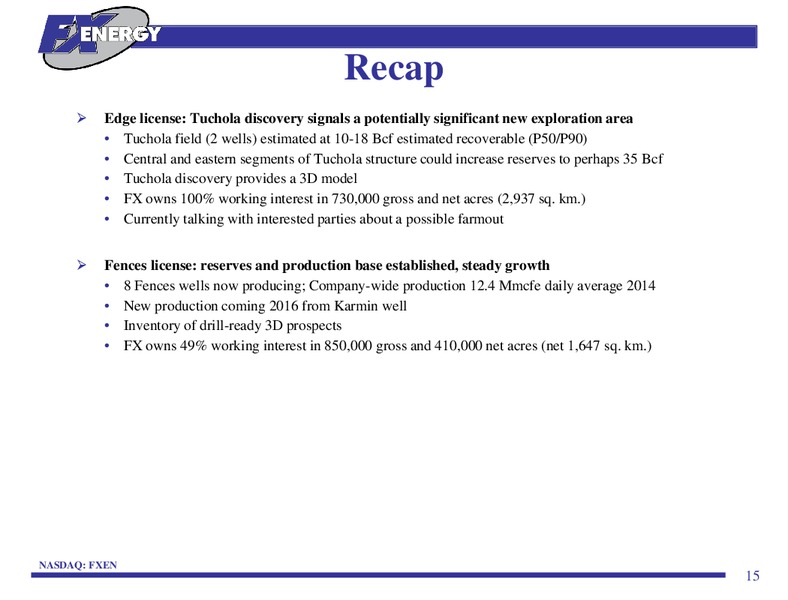 Investor Presentation – Fx Energy Inc. – slide 14