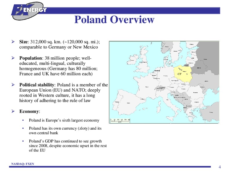 Investor Update – Fx Energy Inc. – slide 3