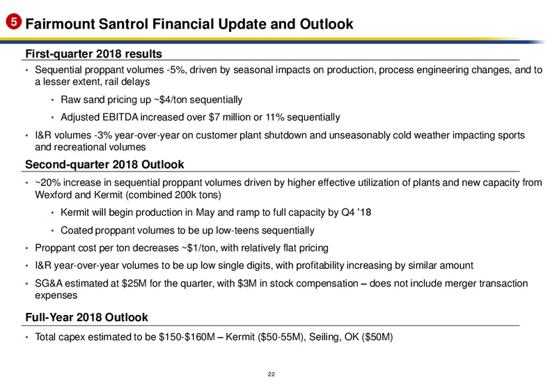 Fairmount and Unimin Merger – Fairmount Santrol – slide 20
