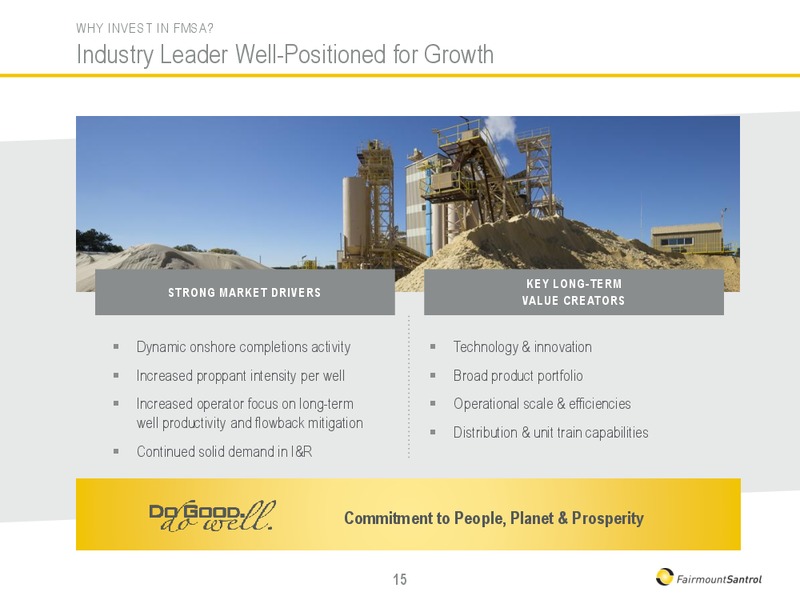 September 2017 Investor Presentation – Fairmount Santrol – slide 15