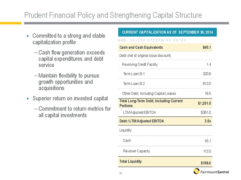 WELLS FARGO 13TH ANNUAL ENERGY SYMPOSIUM – Fairmount Santrol – slide 22