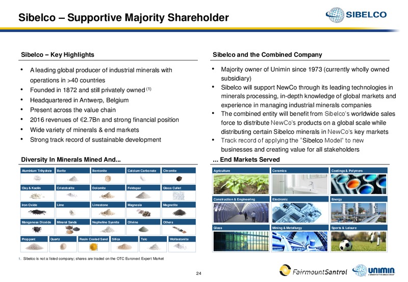Fairmount Santrol and Unimin to Combine – Fairmount Santrol – slide 22
