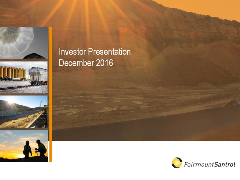 December 2016 Investor Presentation – Fairmount Santrol – slide 1