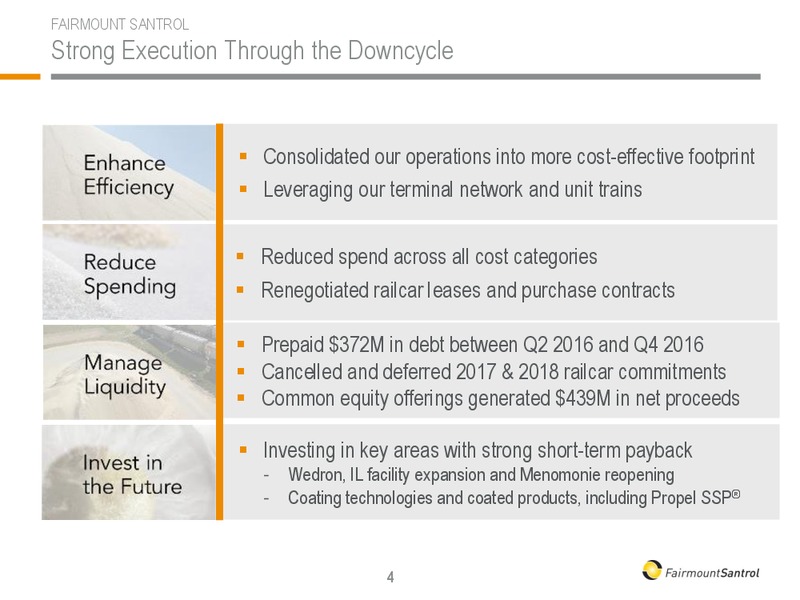 December 2016 Investor Presentation – Fairmount Santrol – slide 4