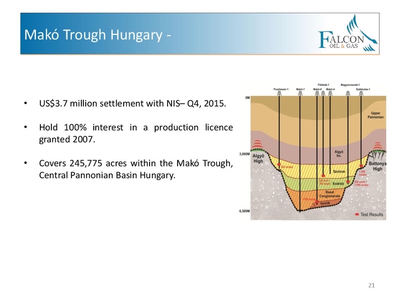 February 2016 Corporate Presentation – Falcon Oil & Gas Ltd. – slide 19