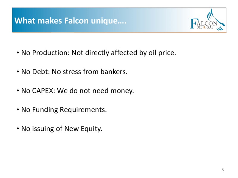 March 2017 Corporate Presentation – Falcon Oil & Gas Ltd. – slide 3