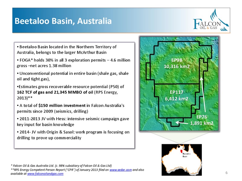 JUNE 2015 CORPORATE PRESENTATION – Falcon Oil & Gas Ltd. – slide 4