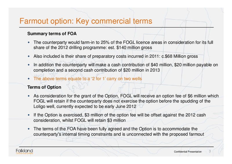 March 2012 Corporate Presentation – Falkland Oil and Gas Ltd.(FOGL) – slide 3