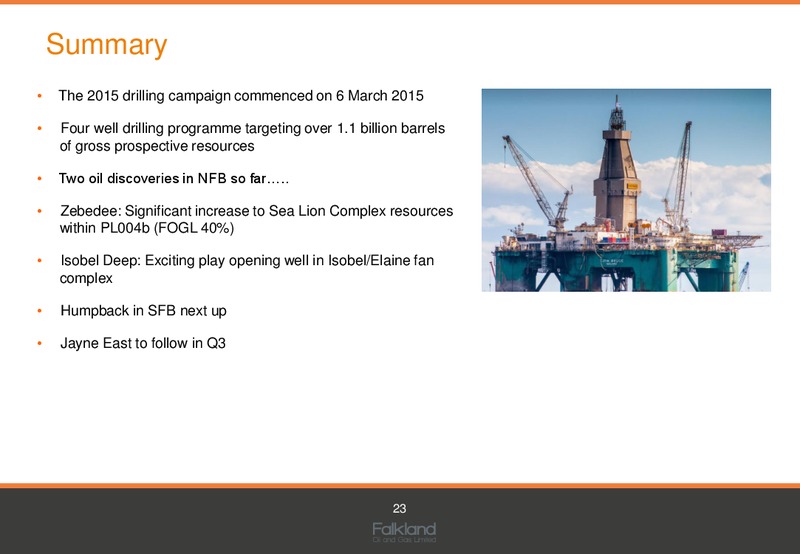 June 2015 Annual General Meeting – Falkland Oil and Gas Ltd.(FOGL) – slide 22