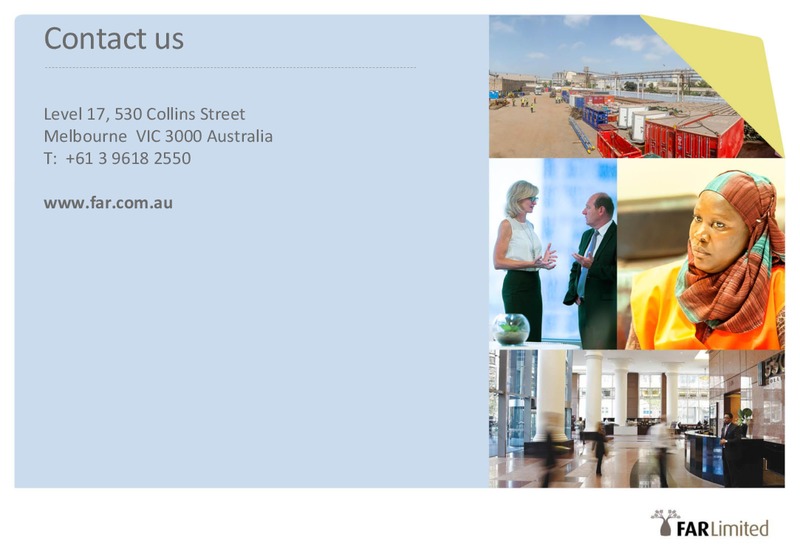 February 2016 Investor Presentation – Far Limited – slide 25