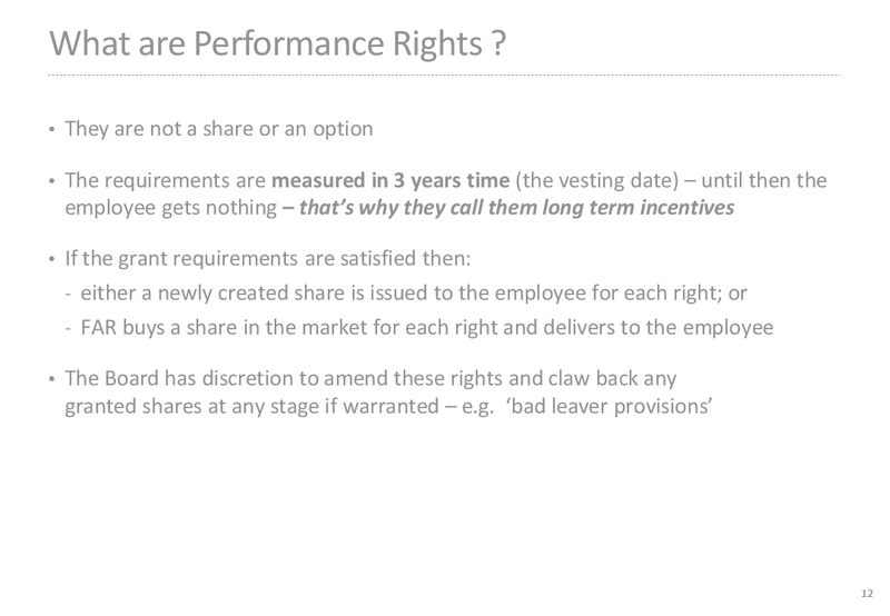 Annual General Meeting of Shareholders – Far Limited – slide 12