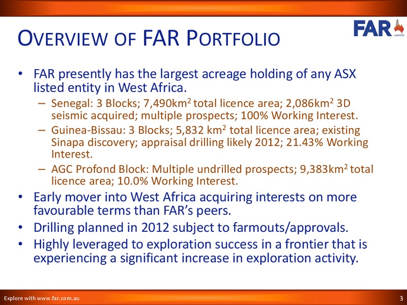 AFRICA DOWN UNDER CONFERENCE – Far Limited – slide 2