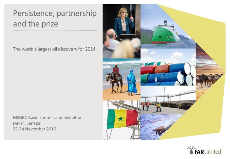 MSGBC Basin summit and exhibition – Far Limited – slide 1