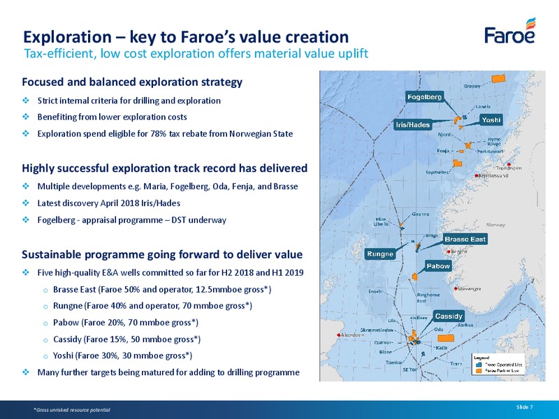 June 2018 Corporate Presentation – Faroe Petroleum – slide 6