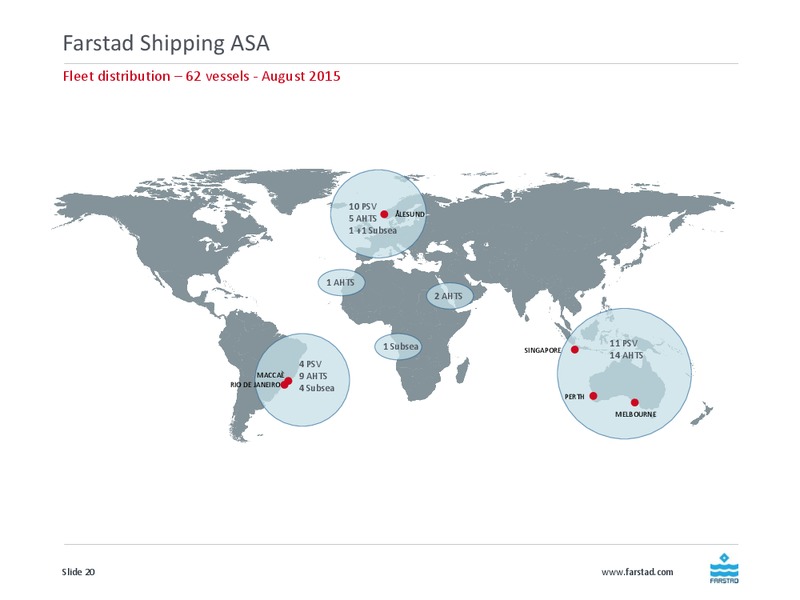 August 2015 Investor Presentation – Farstad Shipping Asa – slide 20