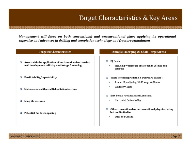 OVERVIEW AND BUSINESS PLAN SUMMARY – Fifth Creek Energy – slide 16