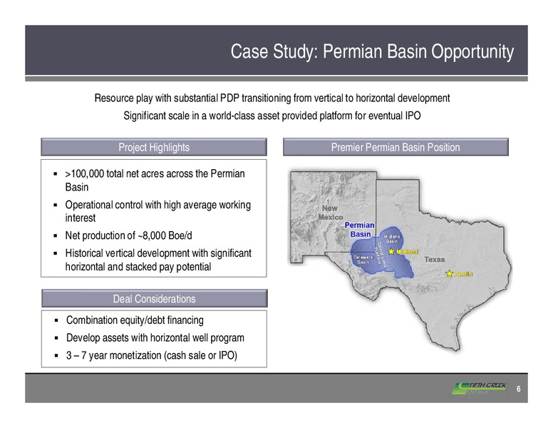 August 2015 Investor Presentation – Fifth Creek Energy – slide 6