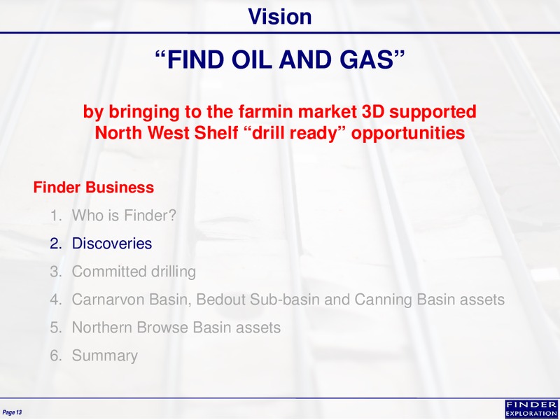February 2015 Corporate Overview – Finder Exploration Corp – slide 13