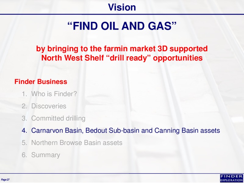 February 2015 Corporate Overview – Finder Exploration Corp – slide 27