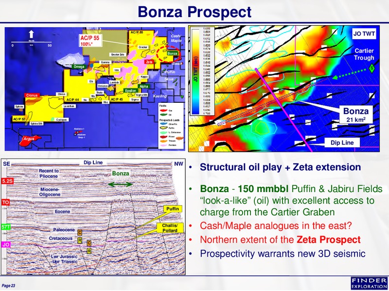 Northern Browse Asset Overview – Finder Exploration Corp – slide 23