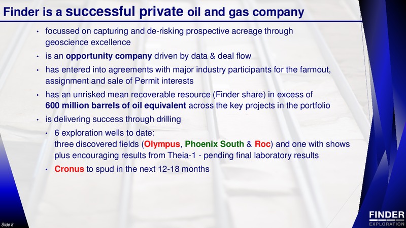 June 2016 Corporate Presenation – Finder Exploration Corp – slide 8