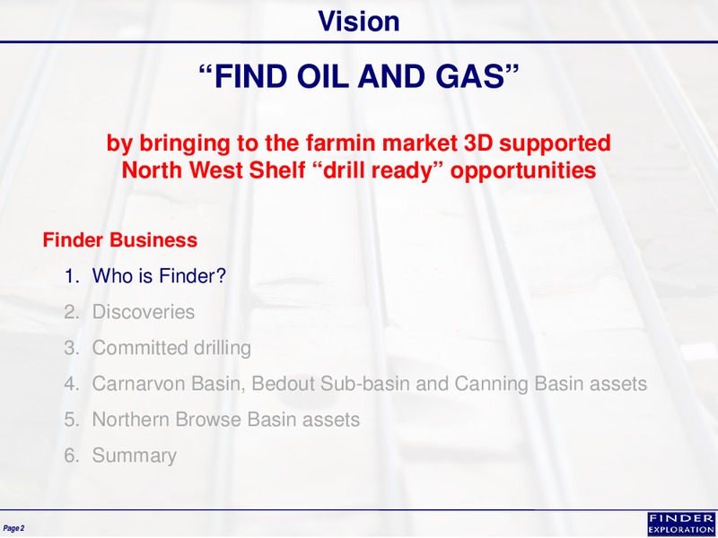 November 2015 Corporate Overview – Finder Exploration Corp – slide 2